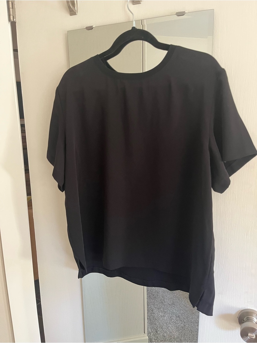 Classic Black Short-Sleeve Blouse